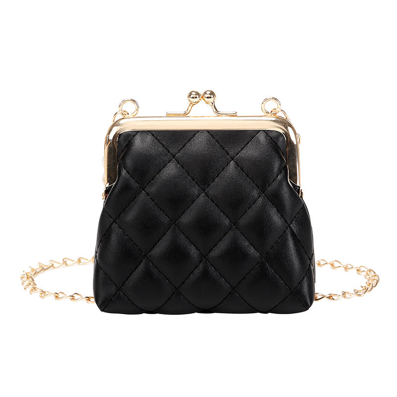 Graceful Popular Women's Rhombus Textured Short Bags