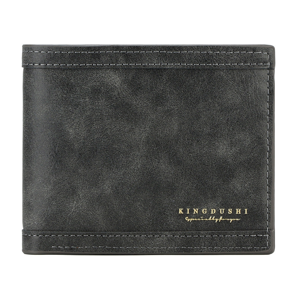 Men's Short Frosted Thin Open Zipper Pocket Bags