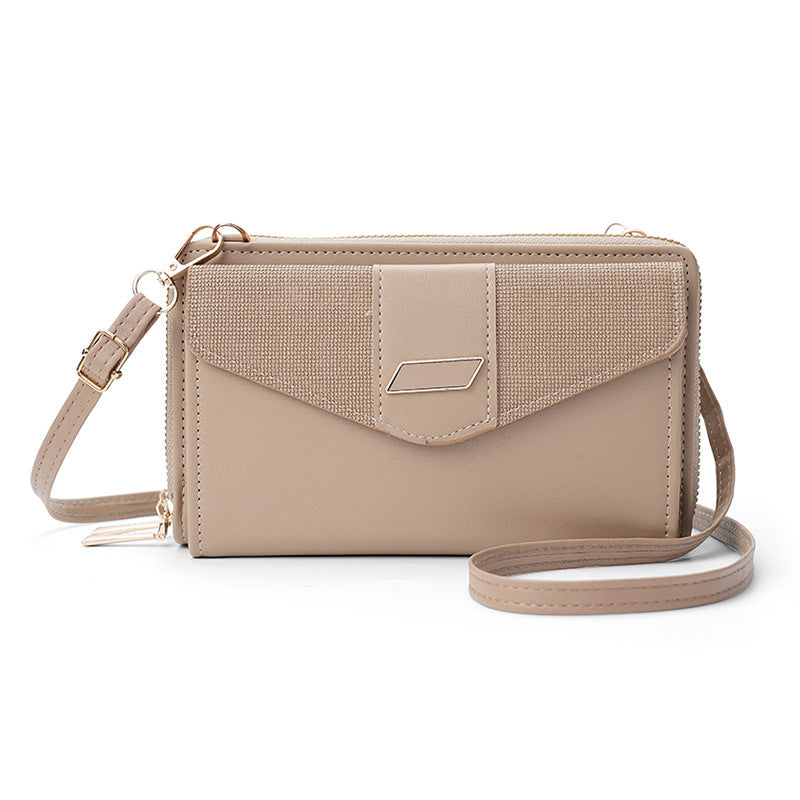 Women's Mobile Long Korean Style Double Zipper Large Phone Bags