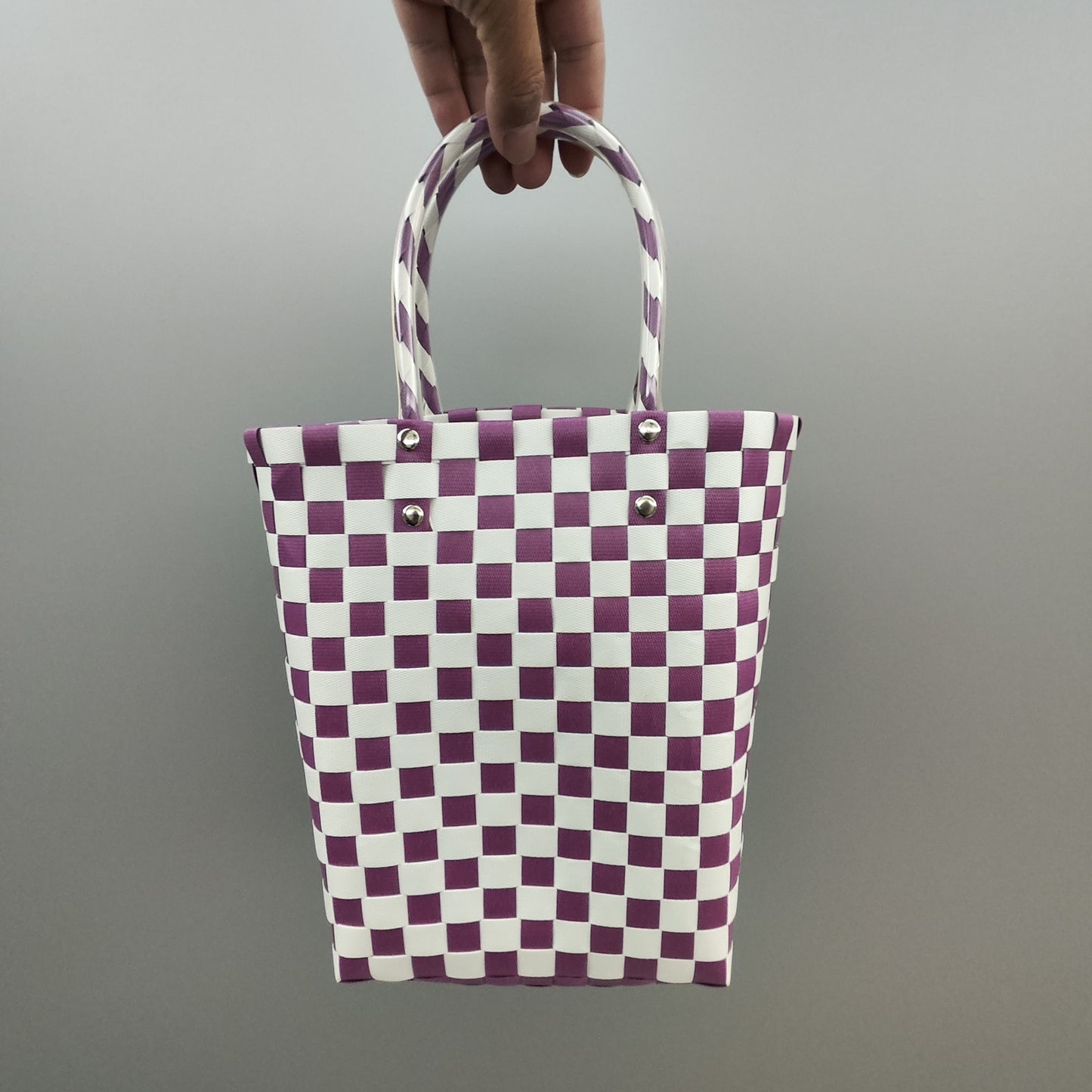 Vertical Simple Fashion Woven Storage Basket Handbags