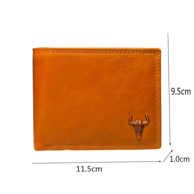 Men's Loose-leaf Multiple Slots Large Capacity Retro First Men's Wallet