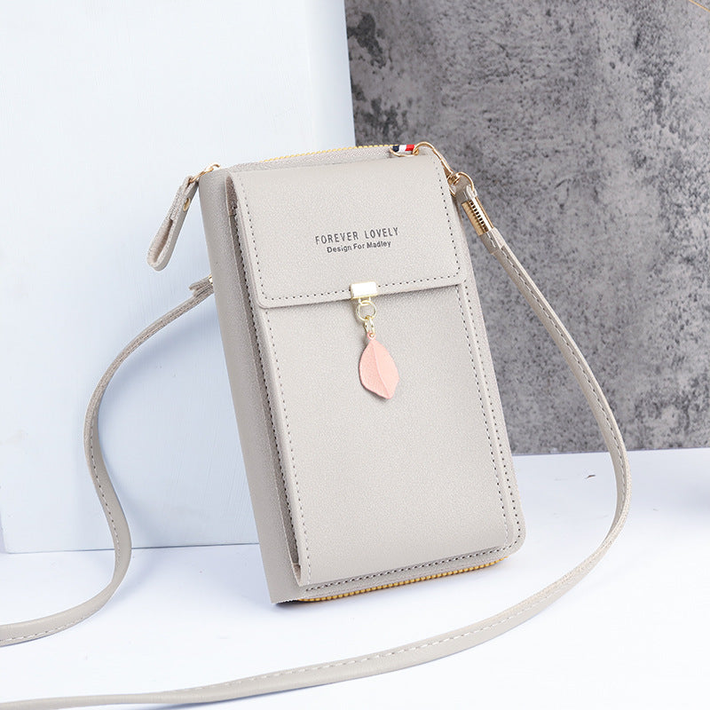 Women's Large Capacity Fashion Simple Leaf Phone Bags