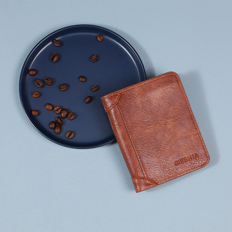 Men's Elegant Comfortable Short Retro Business Men's Wallets