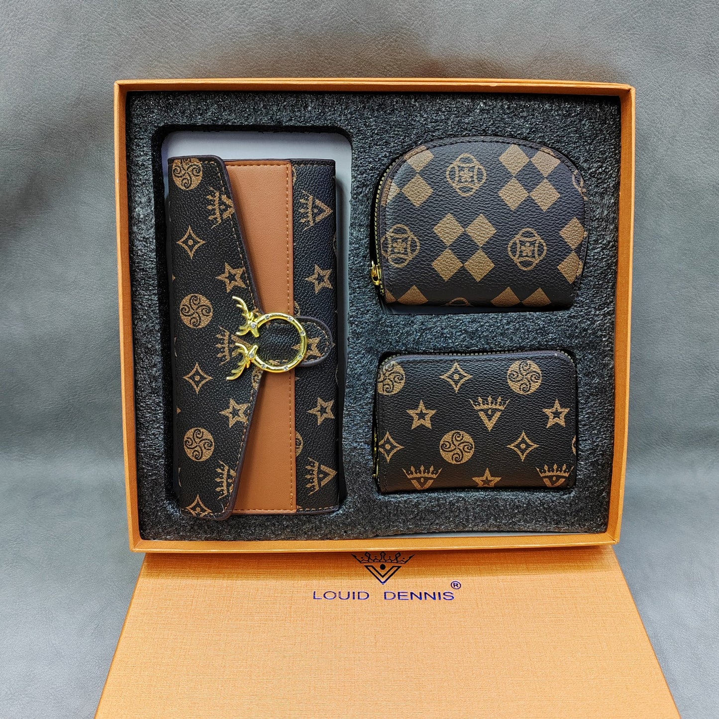 Cool Attractive Three-piece Gift Box Sets Ladies Wallets