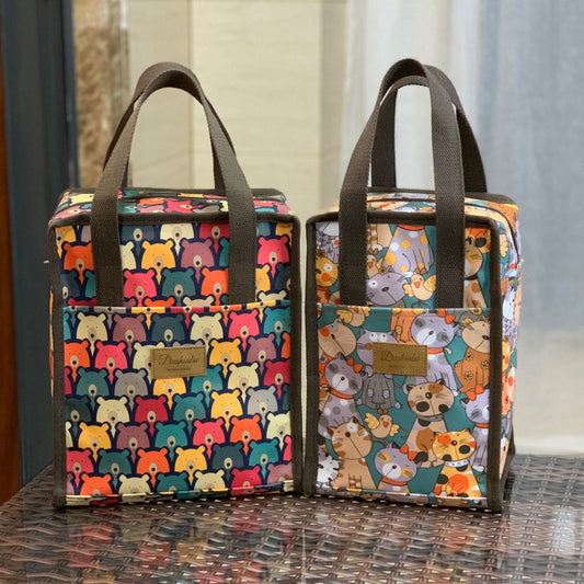 Korean Style Waterproof Thermal Preservation Lunch Box Octave Music Gun Handbags