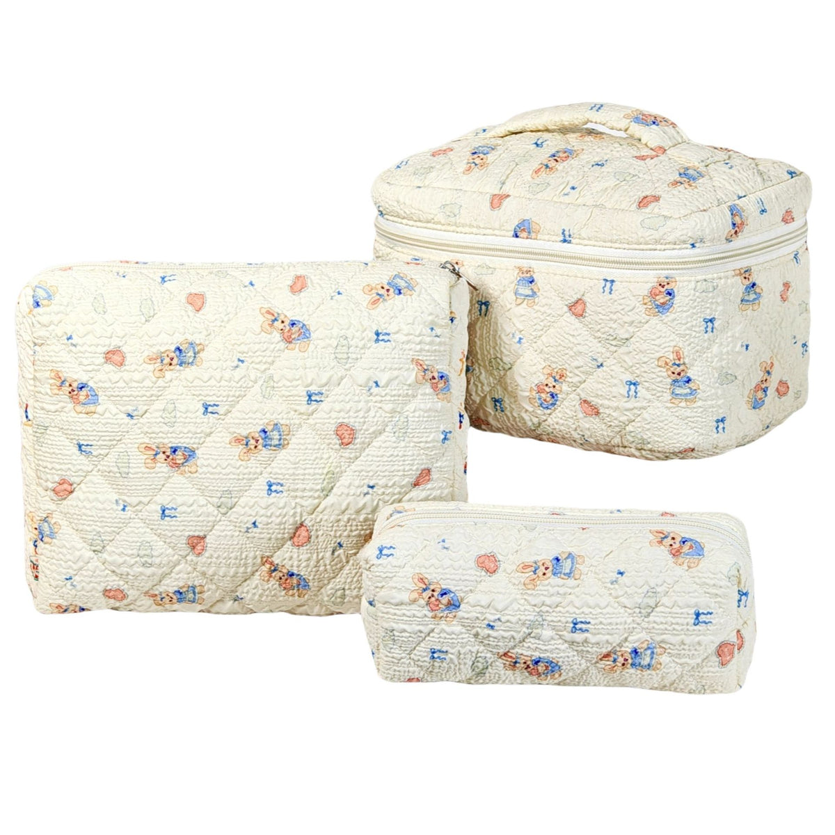 Large Capacity Portable Floral Cosmetics Storage Cosmetic Bags