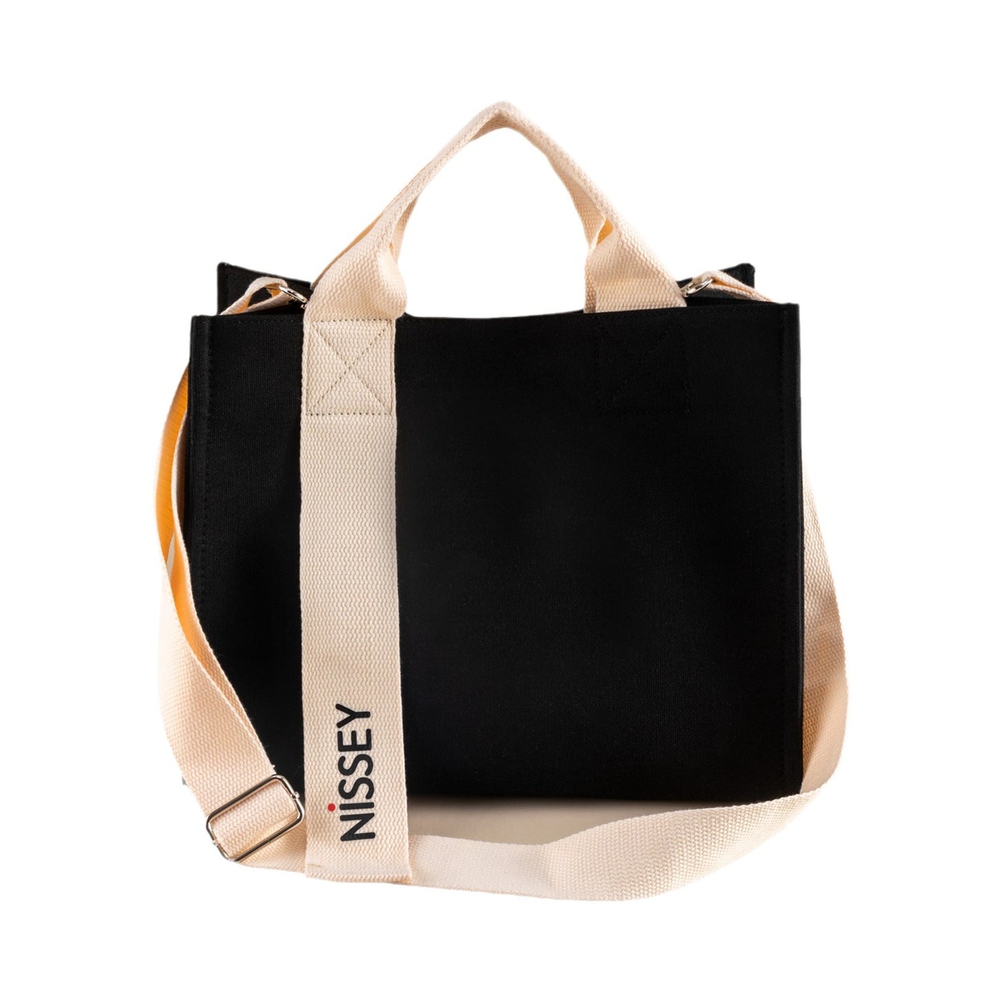 Ribbon Contrast Color Canvas Class Large Handbags