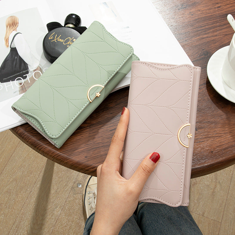 Charming Women's Long Design Fresh Clutch Coin Purses