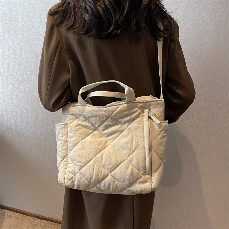 Women's Space Cotton Commuting Large Rhombic Handbags