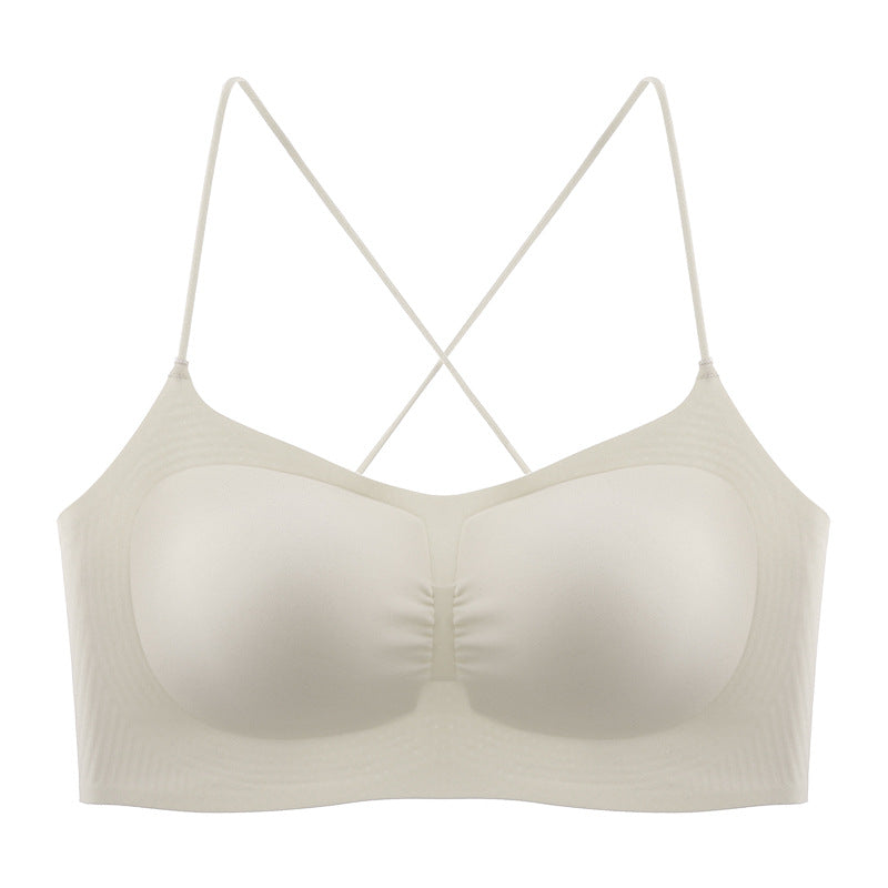 Women's Silk Seamless Back Shaping Cross Beauty Everyday Bras