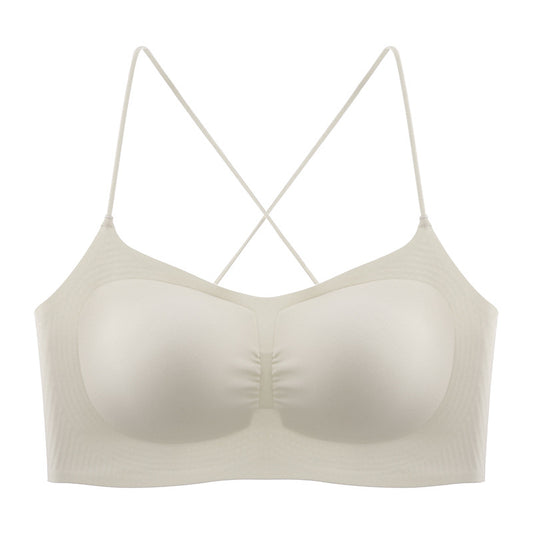 Women's Silk Seamless Back Shaping Cross Beauty Everyday Bras