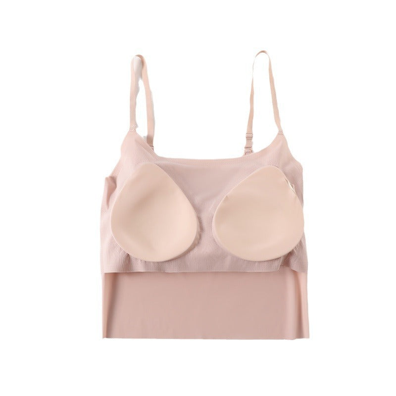 Women's Top Vest With Chest Pad Adjustable Shoulder Strap Bras