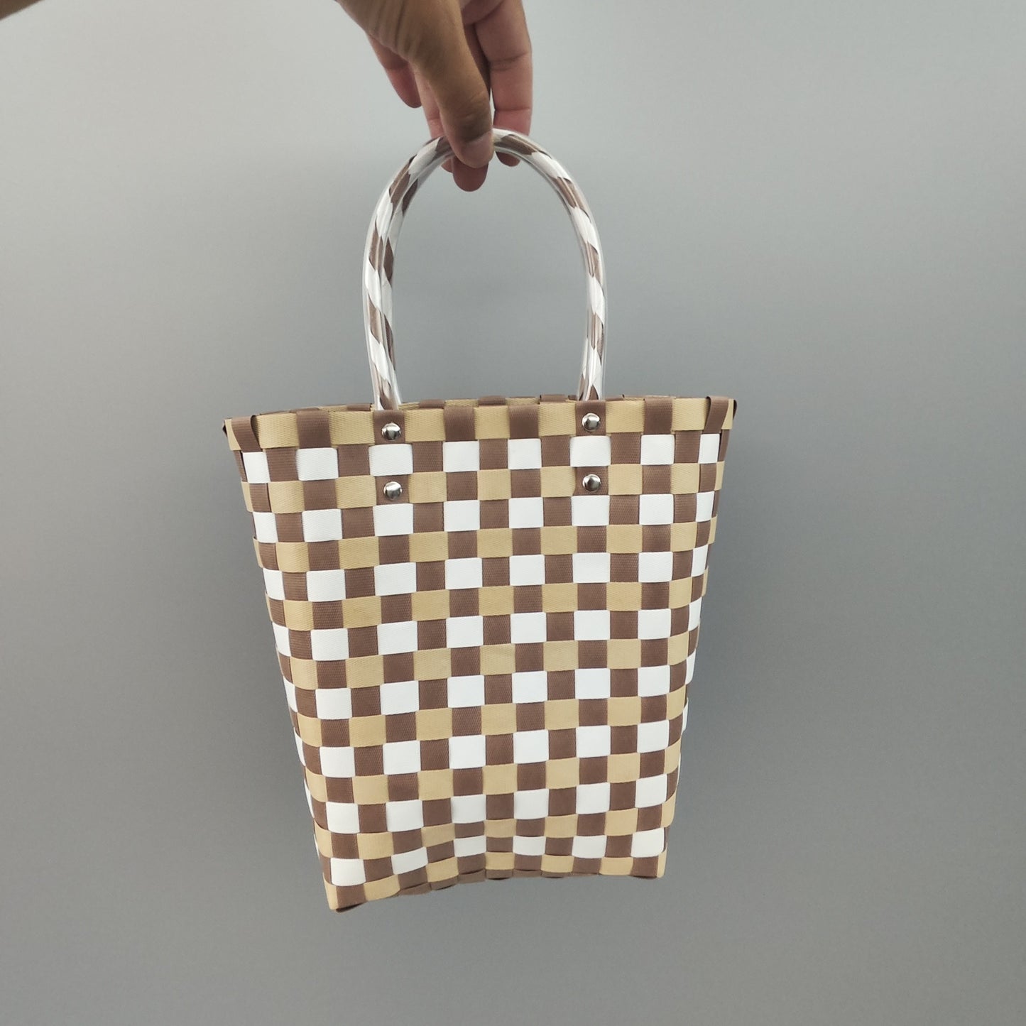 Vertical Simple Fashion Woven Storage Basket Handbags