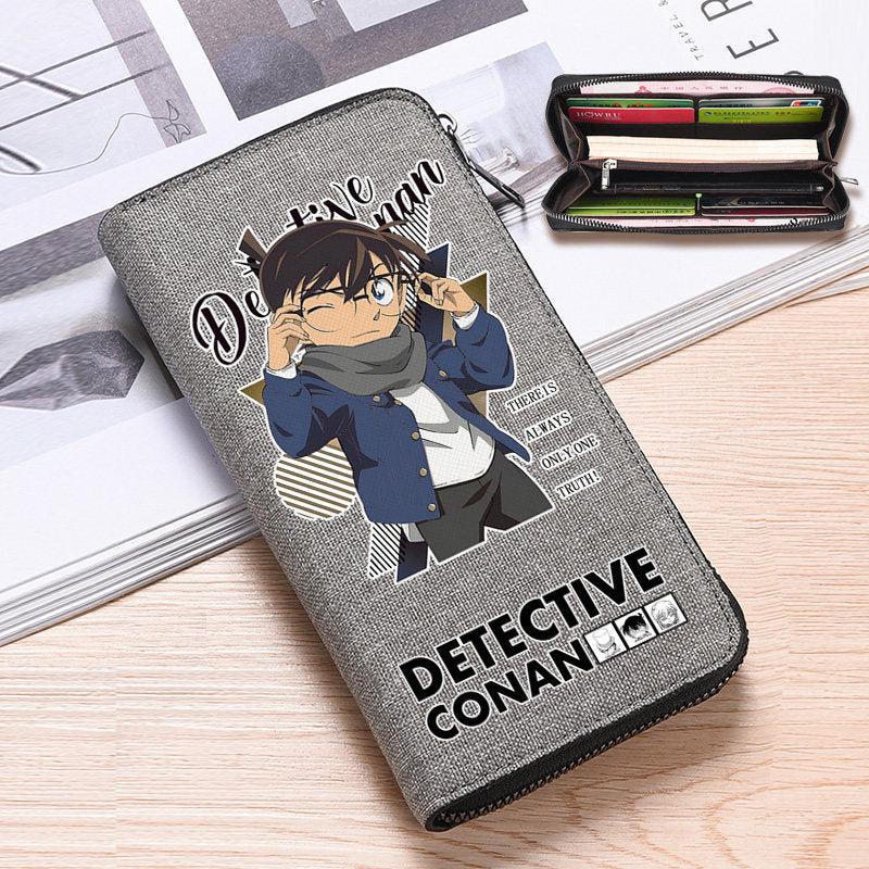 Women's & Men's Detective Conan College Cartoon Trend Canvas Men's Wallet