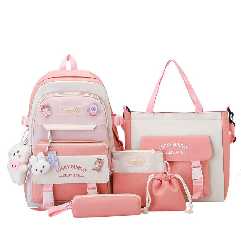 Charming Unique Female Fresh Simple Set Backpacks