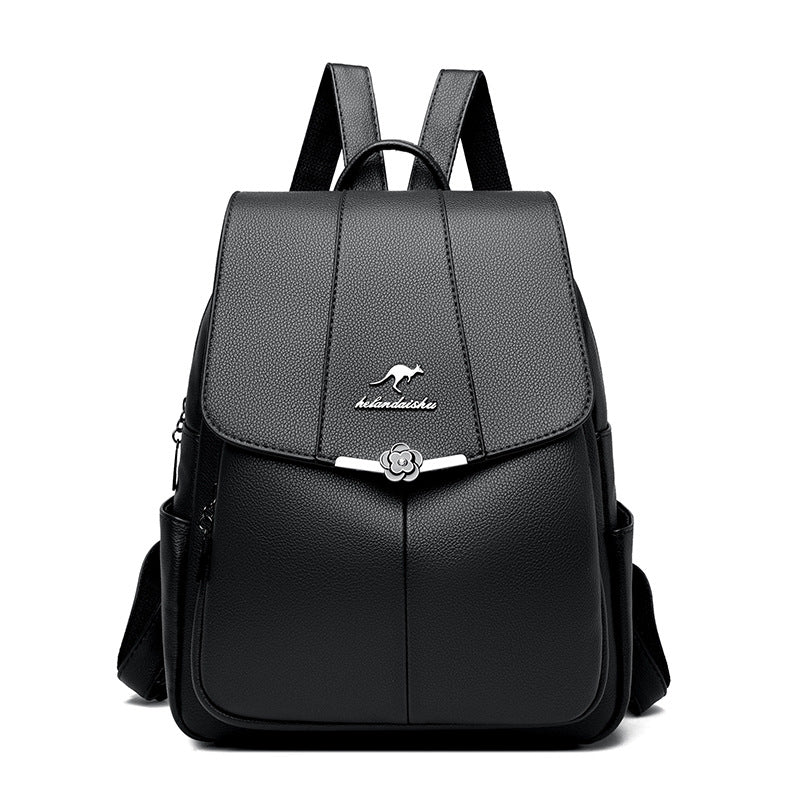 Women's Large Capacity Simple Soft Leather Mom Bags