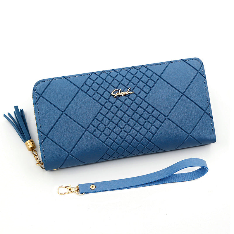 Women's Korean Long Portable Mobile Tassel Zipper Ladies Wallet