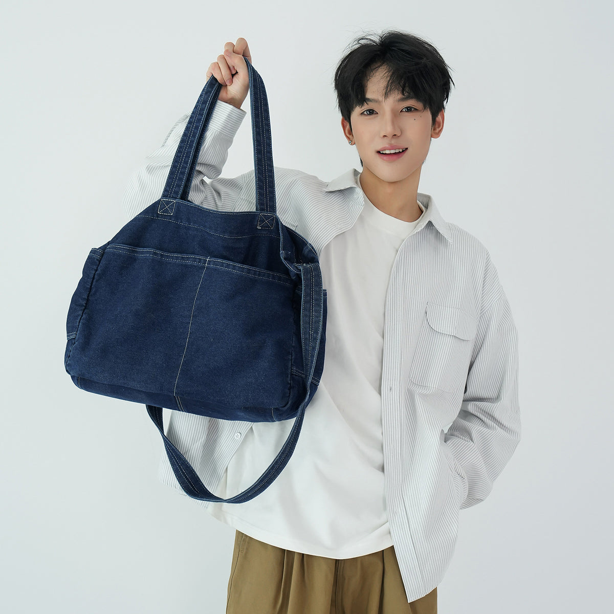 Denim Neutral Large Capacity Trend Cloth Design Lazy Women's Shoulder Bag