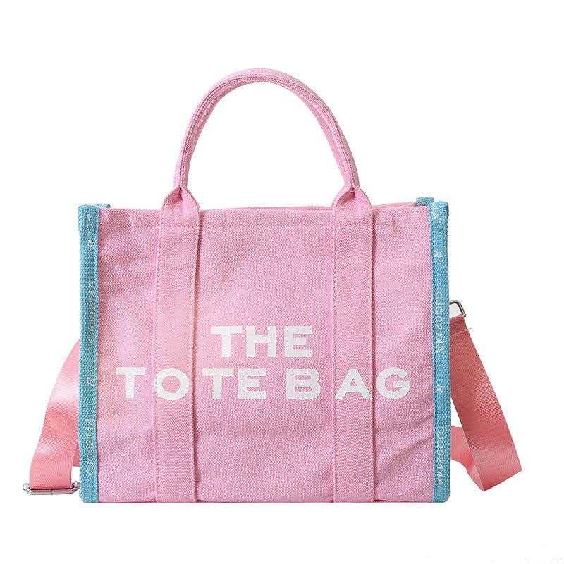 Glamorous Elegant Women's Fashion Letter Canvas Tote Bags