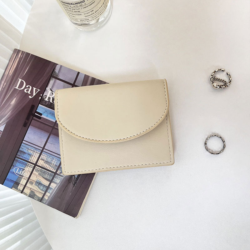 Women's Heavy Korean Style Sier Simple Cover Ladies Wallets