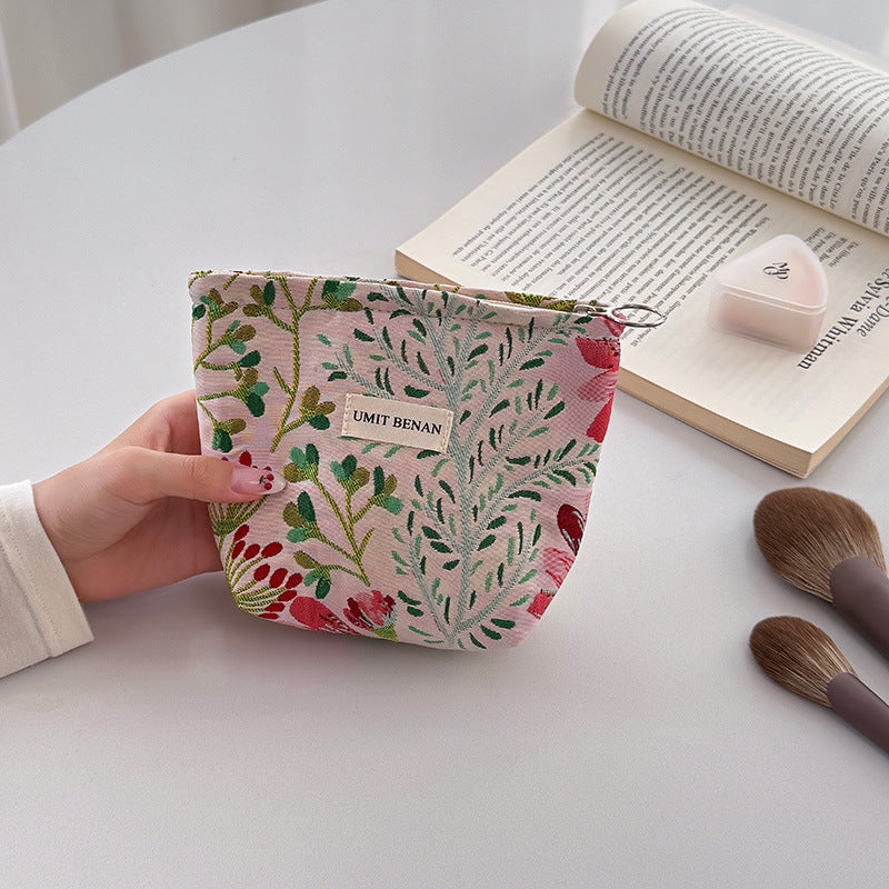 Slouchy Fashion Flower Storage Large Capacity Makeup Bag