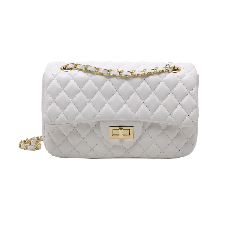 Women's Latch Rhombus Trendy Retro Textured Super Hot Women's Shoulder Bag
