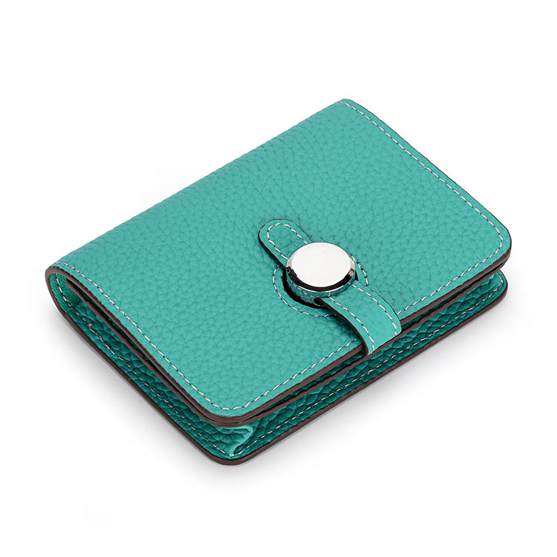 Women's Leather Short Fashion First Layer Cowhide Purses