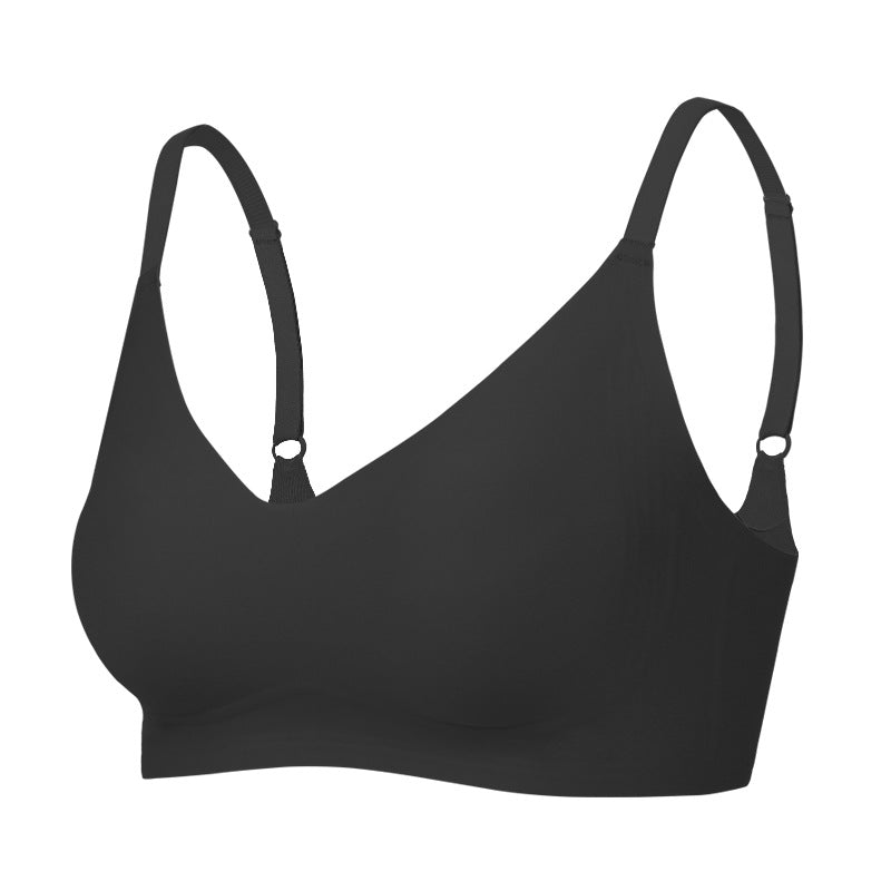 Cup Rabbit Ear Thin Jelly Seamless Underwear Big Chest Bras