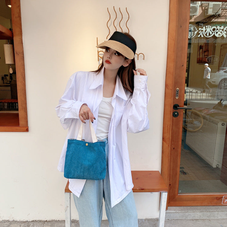 Women's Retro College Style Morandi Tone Handbags