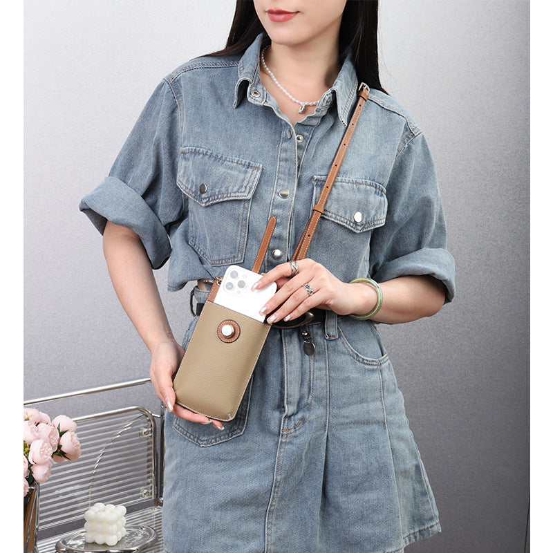 Genuine Leather Lightweight Summer Exquisite Mini Phone Bags