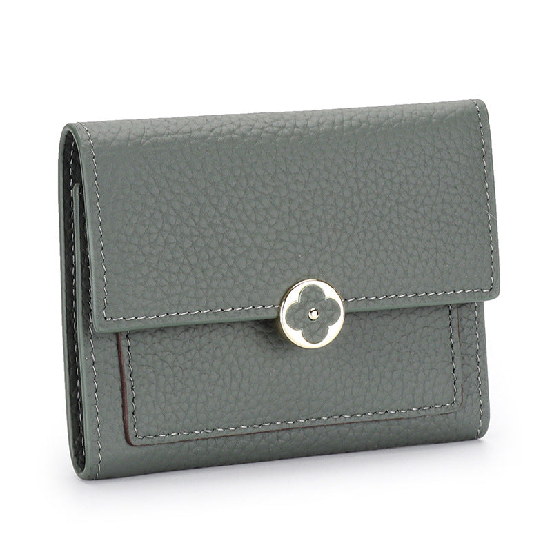 Women's Leather Short Soft Cowhide Pure Ladies Wallet