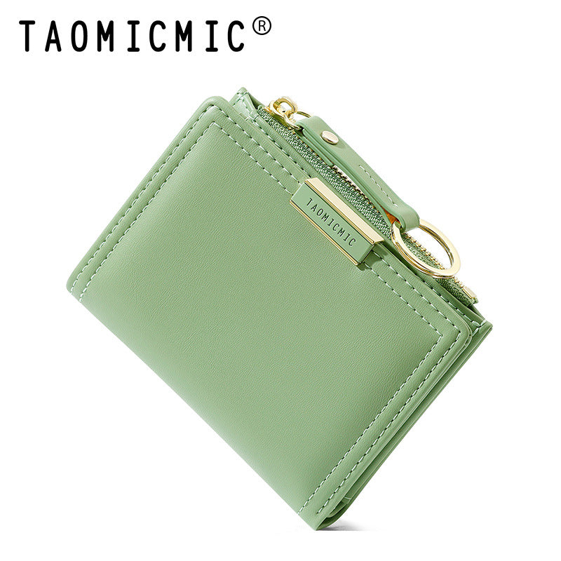 Women's Simple High-grade Fashion Short Zipper Change Card Holder