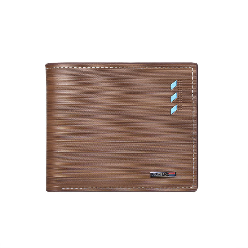 Men's Short Green Thin Soft Leather Simple Fashion Men's Wallet