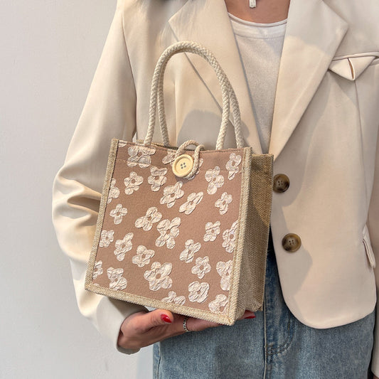 Women's Portable Lunch Box Outing Mummy Hand Handbags