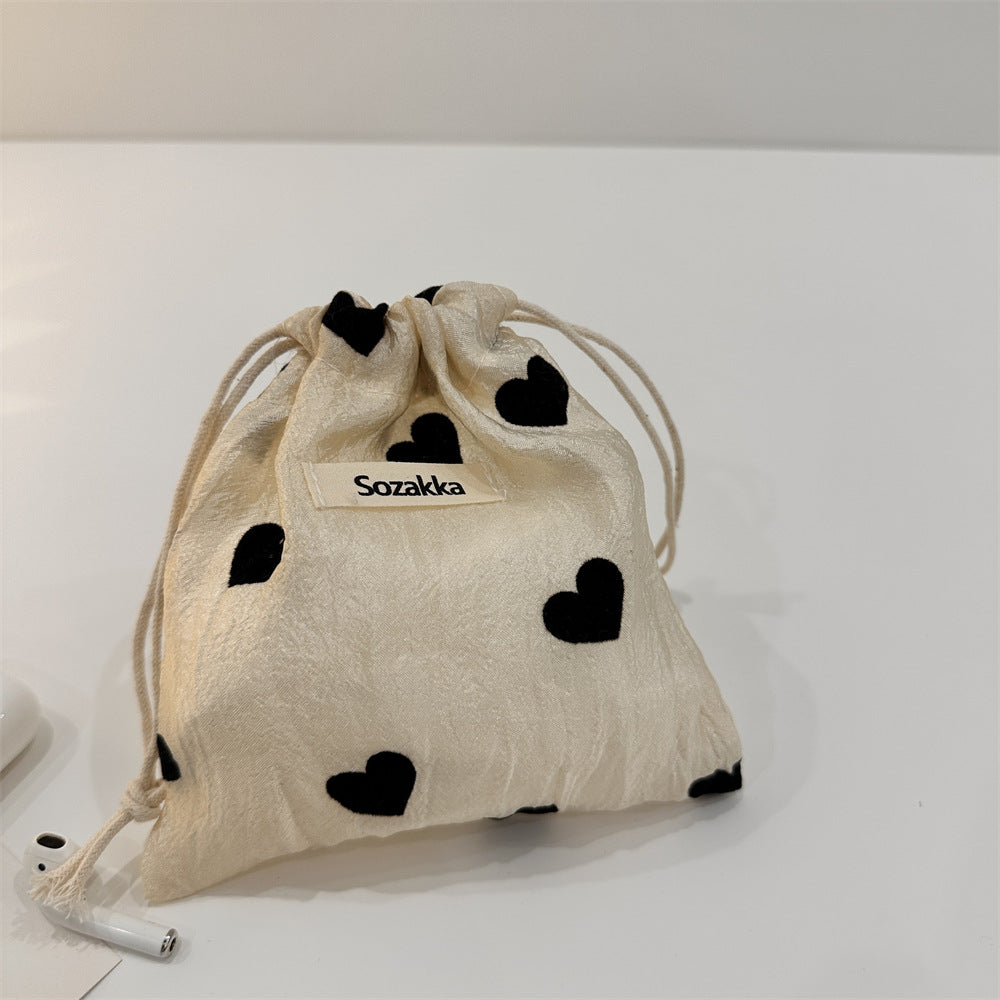 Love Drawstring Items Storage Cloth Sundries Handbags