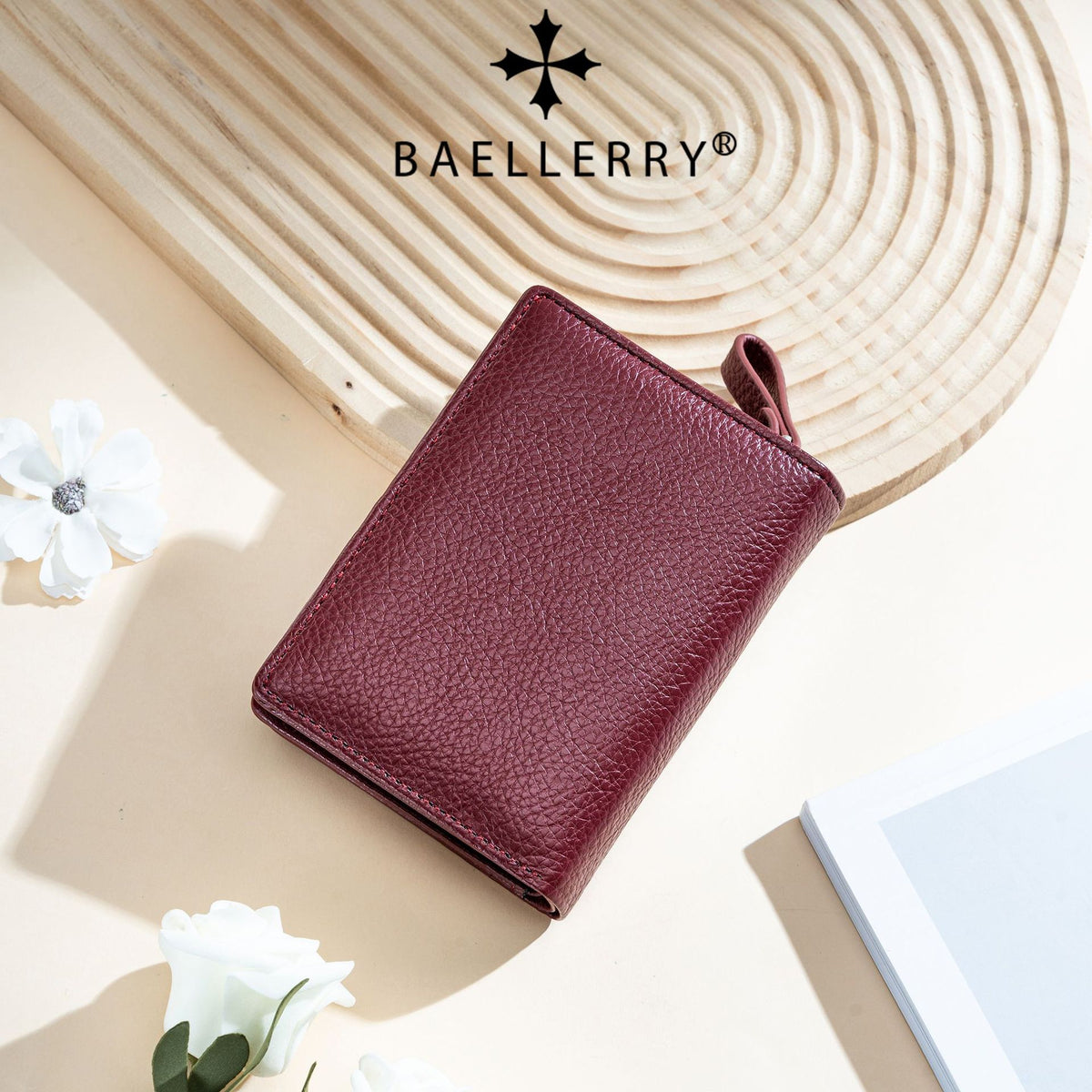 Women's Color Lychee Pattern Multiple Slots Soft Leather Ladies Wallet