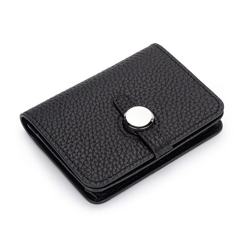 Women's Leather Short Fashion First Layer Cowhide Purses