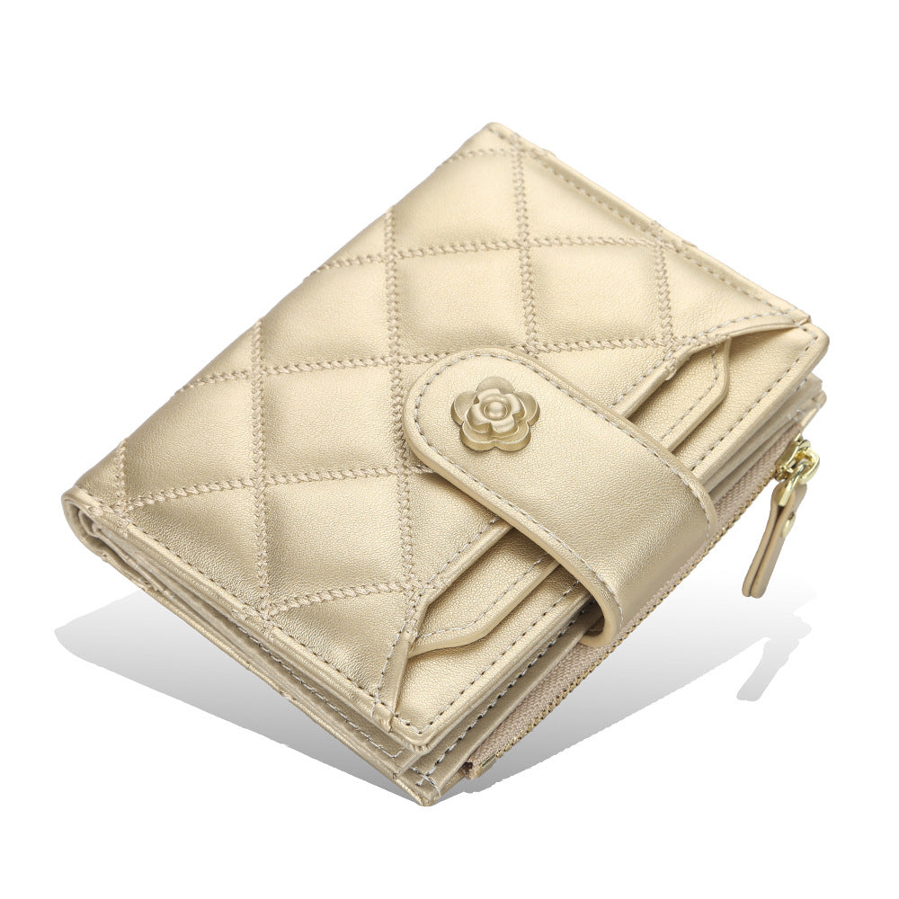 Women's Korean Style Multiple Slots Zipper Vertical Driving Purses