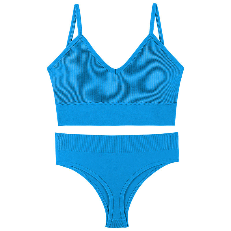 Women's French Suit Wireless Push Up Thin Lingerie Sets