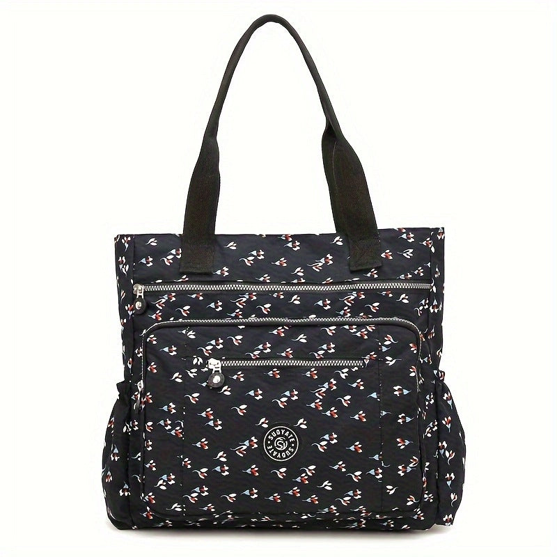 Women's Large Capacity Nylon Cloth Floral Leisure Women's Shoulder Bag