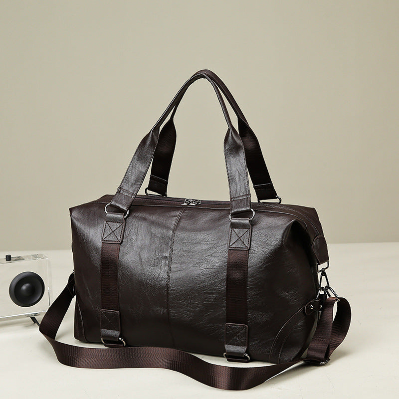 Soft Leather Textured Training Large Capacity Leisure Travel Bags