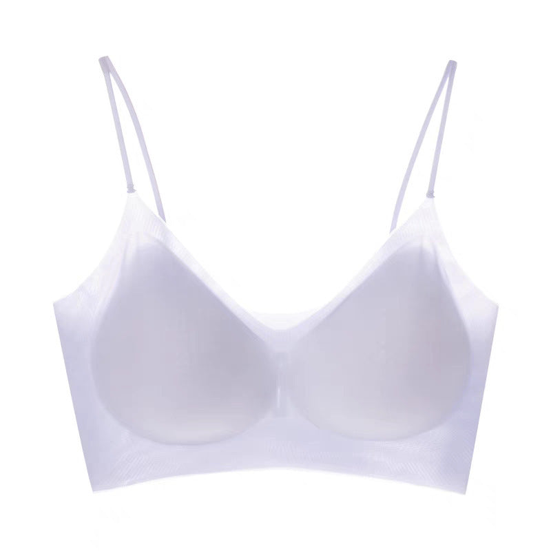 Women's Thin Strap Seamless Underwear Sling Breathable Air Conditioning Cool Tanks Camis