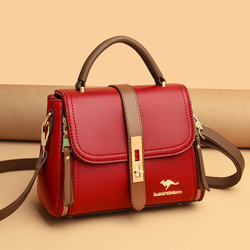Creative Women's Female Fashion Color Contrast Shoulder Bags