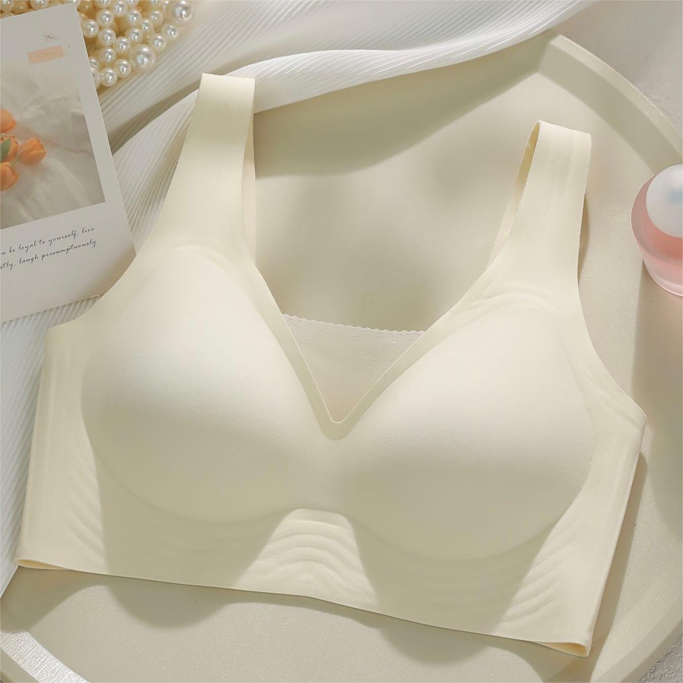 Women's Summer Seamless Underwear Adjustable Live Broadcast Big Chest Show Everyday Bras