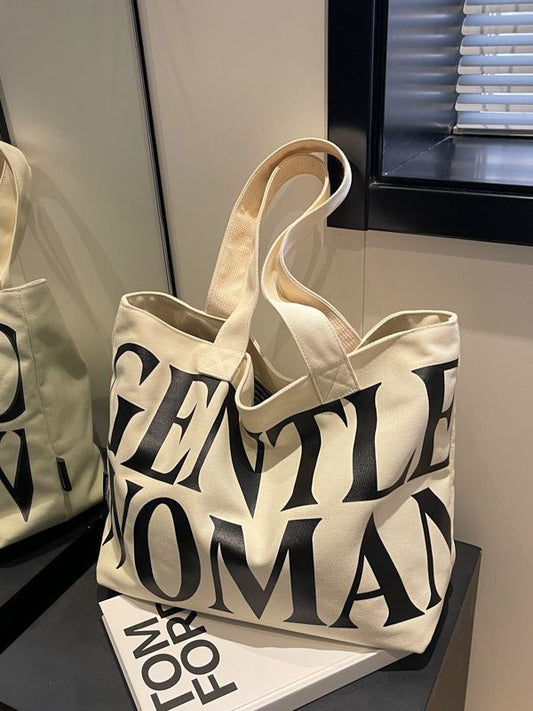 Thailand Mummy Canvas Letter Printing Simple Shoulder Bags