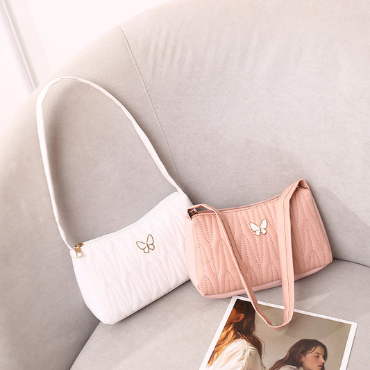 Women's Comfortable Rhombus Underarm Embroidered Fashion Bags