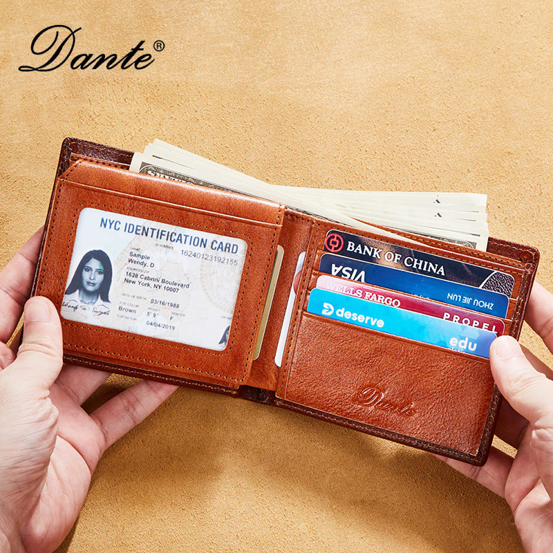 Men's Elegant First Layer Cowhide Leather Men's Wallets