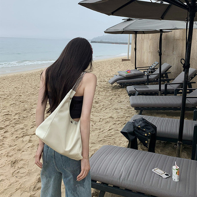 High Sense Idle Style Soft Leather Shoulder Bags