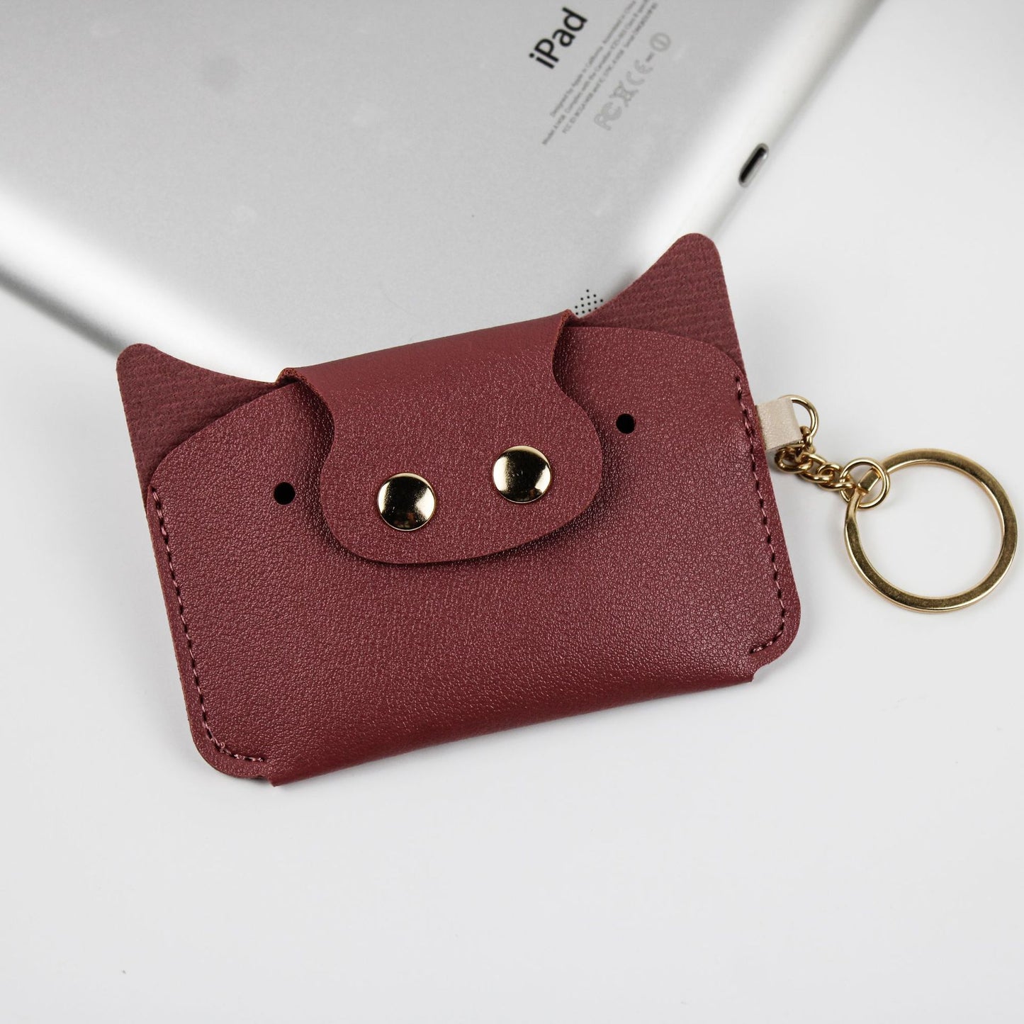 Cartoon Simple Piggy Bus Set With Card Holder