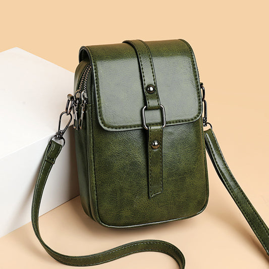 Women's Soft Leather Textured Simple Fashion Trendy And Small Square Bags